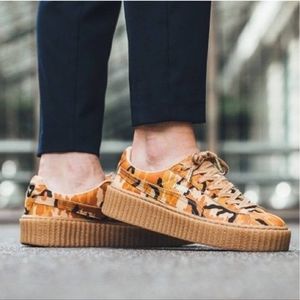 Puma Rhiana × Fenty Suefe Leather Creepers Camo Sneakers